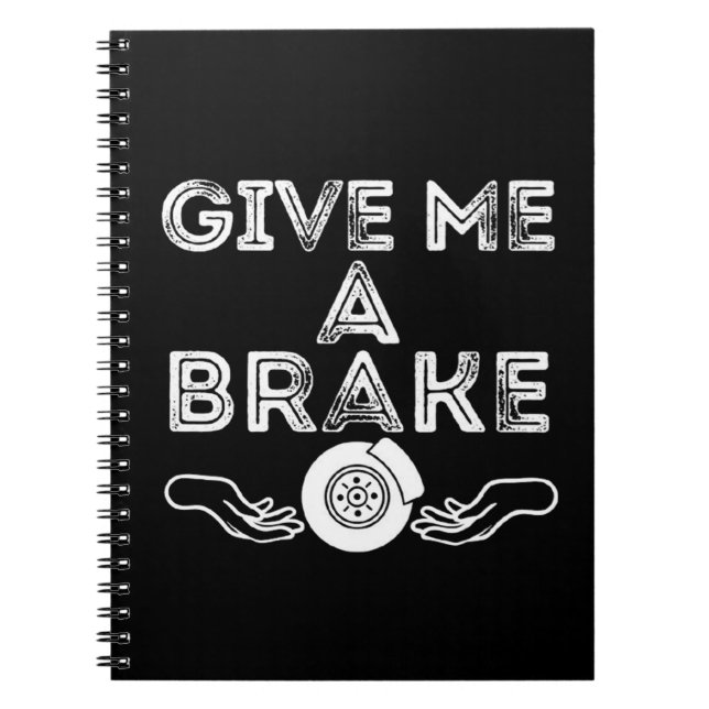 Caderno Espiral Me Dê Uma Pausa (Pausa) Piada Sem Graça (Frente)