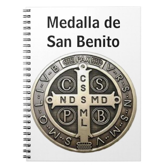 Caderno Espiral medalla de San Benito (Frente)