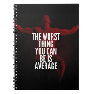 Caderno Espiral MÉDIA - Motivação do Workout de Construção de Emba