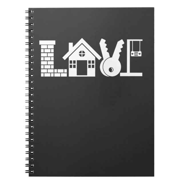 Caderno Espiral Mediador imobiliário: Amor vendido da propriedade (Frente)