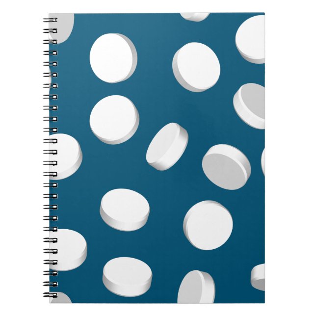 Caderno Espiral medicamentos para pílulas azuis (Frente)