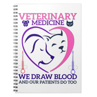 Caderno Espiral Medicina Veterinária Tecnologia Nós Desenhar Sangu