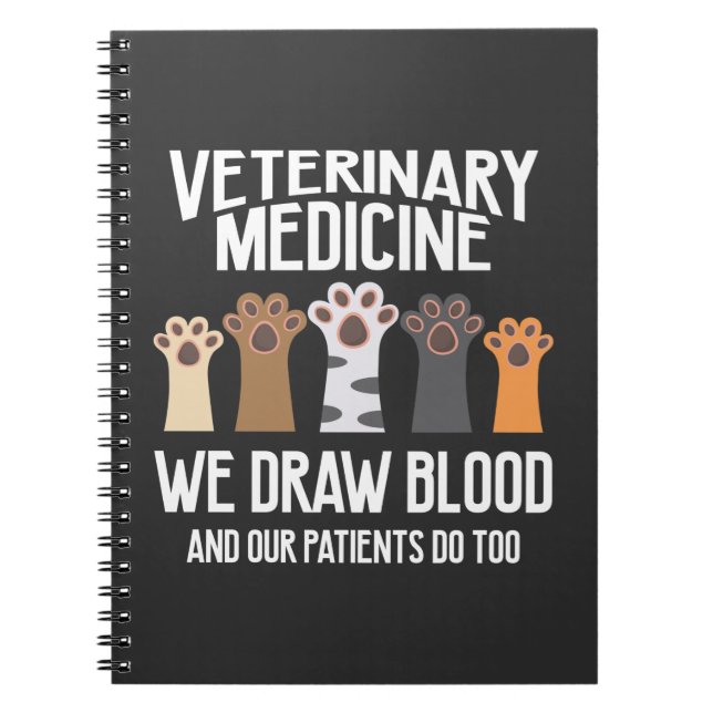 Caderno Espiral Medicina Veterinária Vet Tech Animal Resgate (Frente)