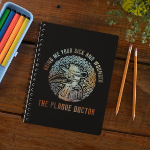 Caderno Espiral Médico da Praga Vintage Legal  