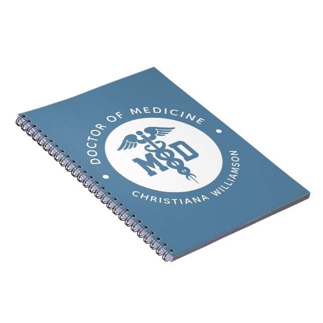 Caderno Espiral Médico de Medicina Médico Personalizado (Lado Direito)