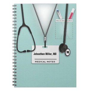 Caderno Espiral Médico, enfermeiro ou cuidador 