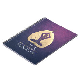 Caderno Espiral Meditação de Instrutor YOGA Pose Bodhi Leaf Cortar