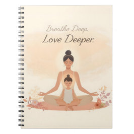 Caderno Espiral Meditação de Mãe e Filho Arte Serenidade