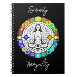 Caderno Espiral Meditação Tranquil e Serena Pacífica