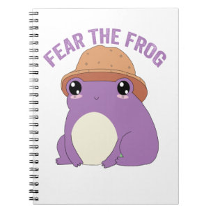 Caderno Espiral Medo Da Cota Engraçada Do Sapo Para O Presente Dos