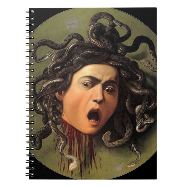 Caderno Espiral Medusa Cabeça Por Caravaggio (Frente)