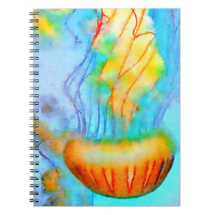 Caderno Espiral Medusa da aguarela