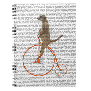 Caderno Espiral Meerkat em Orange Penny Farthing