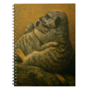 Caderno Espiral Meerkat Embrace - Heart Wildlife Art Impressão