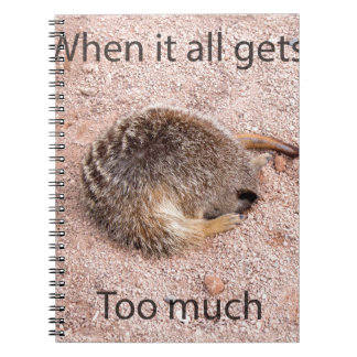 Caderno Espiral Meerkat engraçado