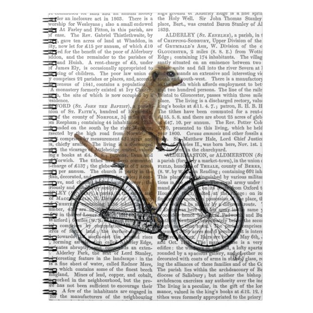 Caderno Espiral Meerkat na Bicicleta (Frente)