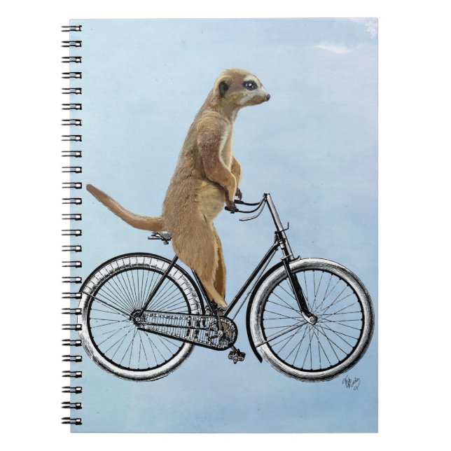Caderno Espiral Meerkat na Bicicleta 2 (Frente)