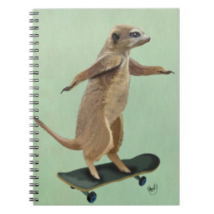 Caderno Espiral Meerkat no skate 3
