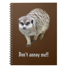 Caderno Espiral Meerkat rabugento