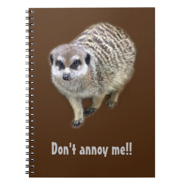 Caderno Espiral Meerkat rabugento  (Frente)