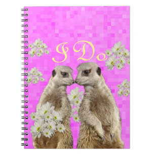 Caderno Espiral Meerkats Eu Faço O Dia Do Casamento, Notebook