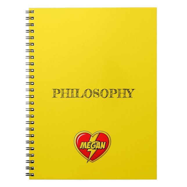 Caderno Espiral Megan Yellow (Frente)