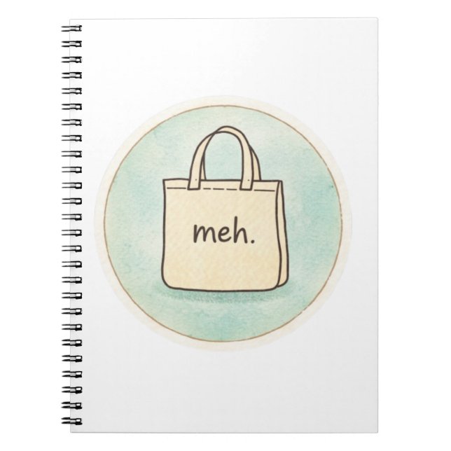 Caderno Espiral Meh Shopping Tote Notes  (Frente)