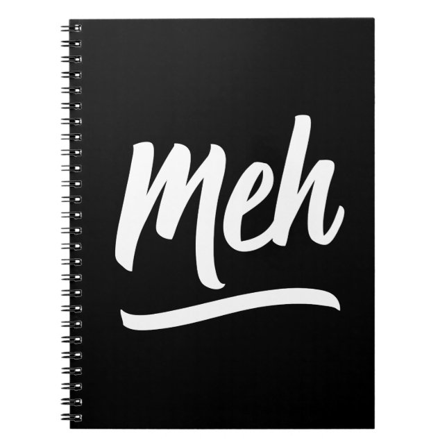 Caderno Espiral Meh Typografia (Frente)
