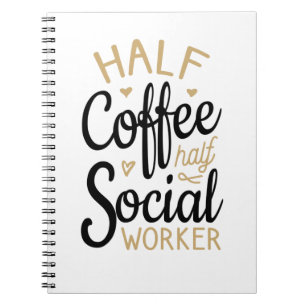 Caderno Espiral Meio Café - Metade do Trabalhador Social