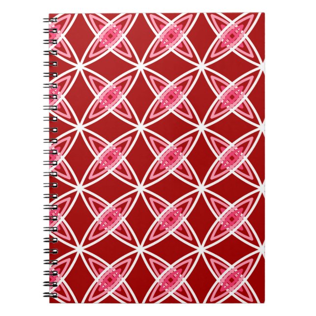 Caderno Espiral Meio século Atômica moderno - Vermelho escuro (Frente)