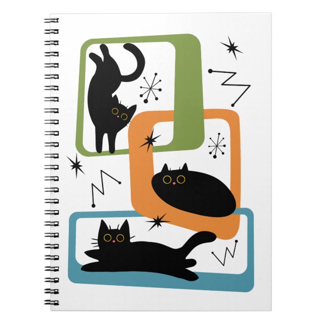 Caderno Espiral Meio século preto (Frente)