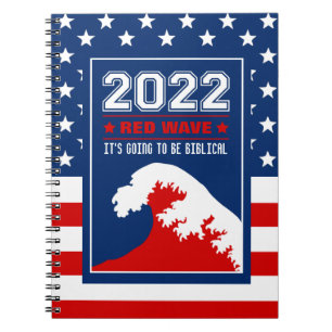 Caderno Espiral Meio-Termos Bíblicos 2022 Onda Vermelha
