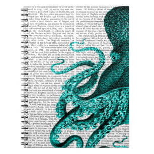 Caderno Espiral Meio Verde de Octopus