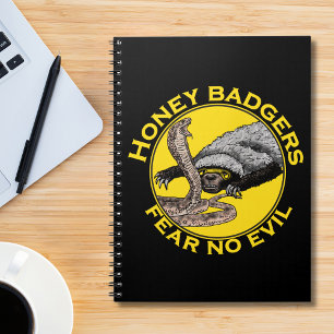 Caderno Espiral Mel Badgers Não Tem Medo De Mau Yellow Badass Ani