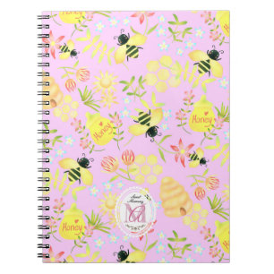 Caderno Espiral Mel Bee Rosa