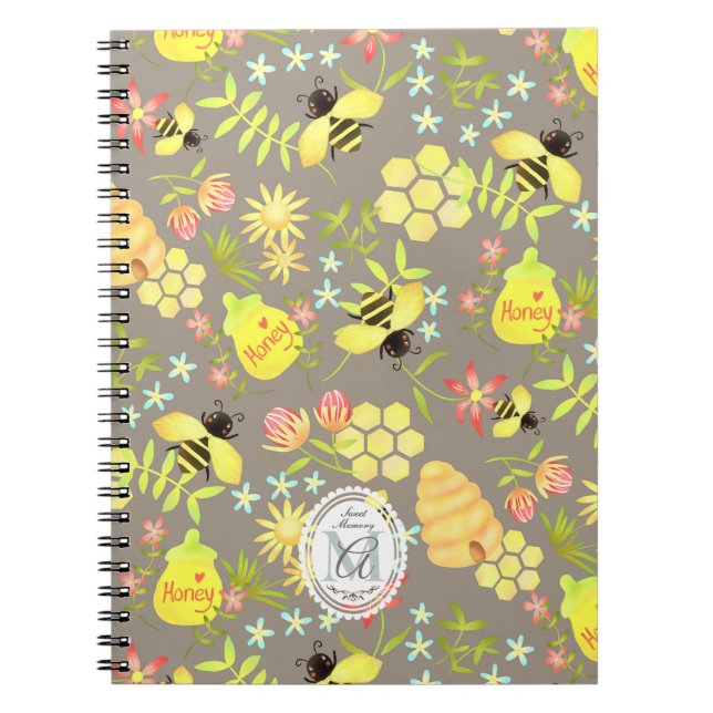 Caderno Espiral Mel de Cinza (Frente)