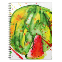 melancia de cor d'água brilhante abstrato