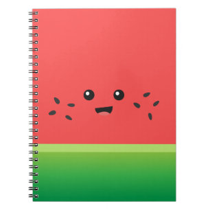 Caderno Espiral Melancia Fofa, Feliz e Alegre
