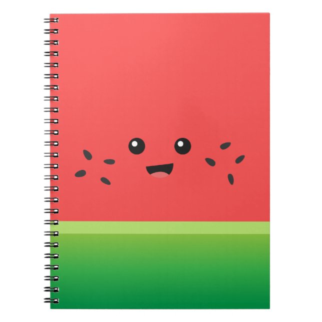 Caderno Espiral Melancia Fofa, Feliz e Alegre (Frente)
