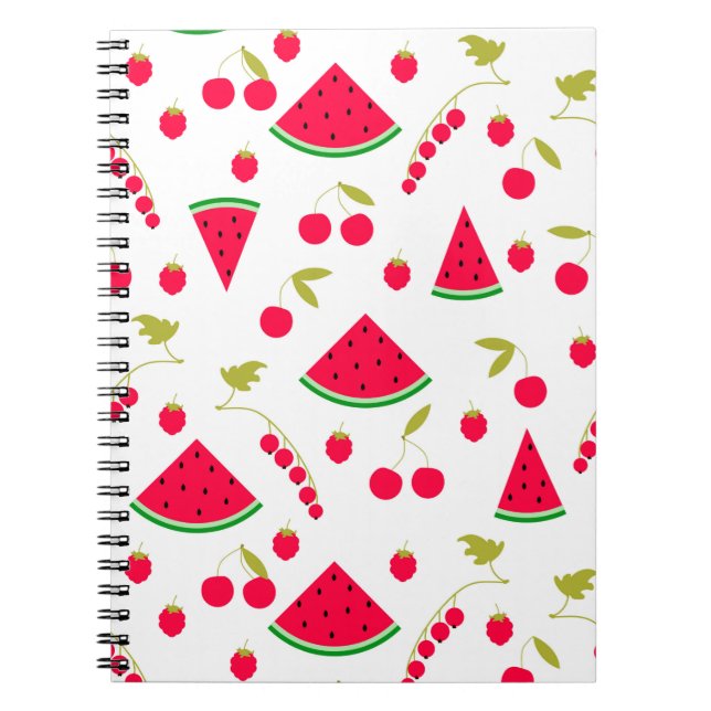 Caderno Espiral Melancia, melancia cortada (Frente)