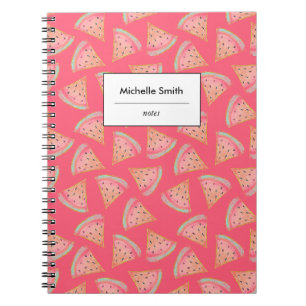 Caderno Espiral Melancia Personalizada Rosa