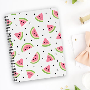 Caderno Espiral Melancia rosa, Sementes De Melancia, Padrão De Ver