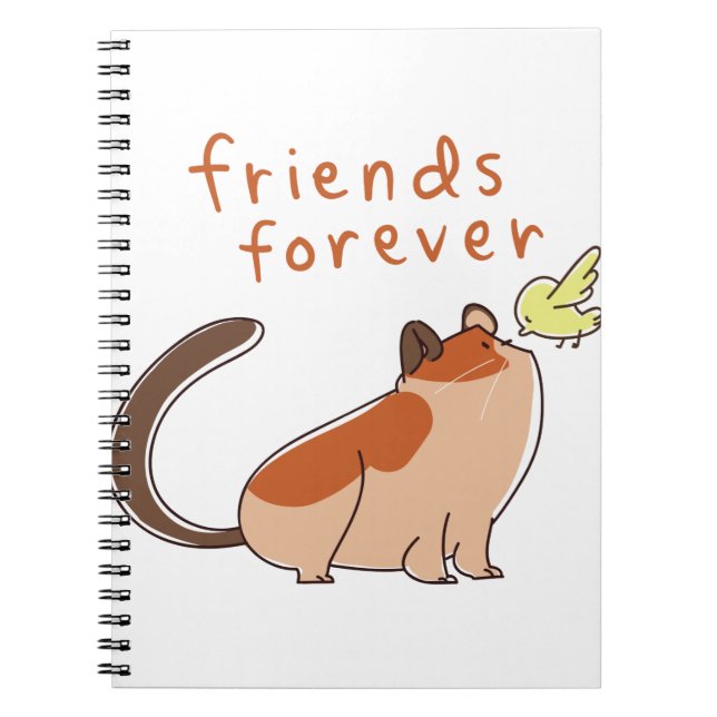 Caderno Espiral Melhor Amigo do Hamster e Pássaro (Frente)
