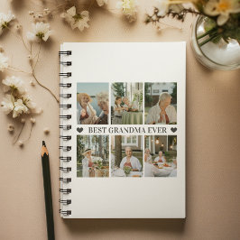 Caderno Espiral Melhor Avó do Mundo Colagem de Fotos – Presente co
