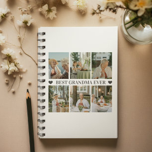 Caderno Espiral Melhor Avó do Mundo Colagem de Fotos – Presente co