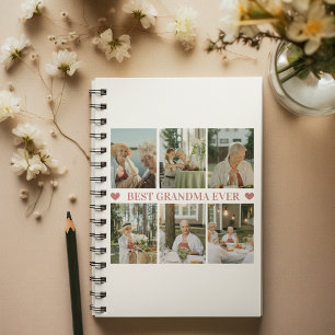Caderno Espiral Melhor Avó do Mundo Colagem de Fotos – Presente co