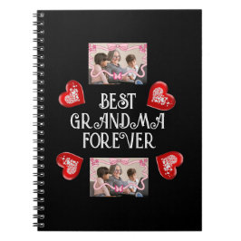 CADERNO ESPIRAL MELHOR AVÓ PARA SEMPRE 2 FOTOS SIMPLES PRETO