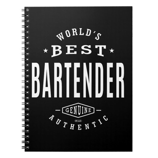 Caderno Espiral Melhor Bartender do Mundo (Frente)
