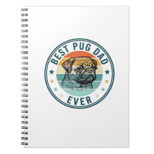 Caderno Espiral Melhor Camisa de Cachorro com Gravação Vintage par