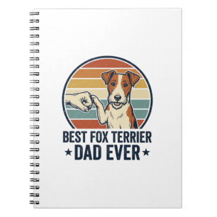 Caderno Espiral Melhor Camisa de Pai de Fox Terrier de Todos os Te
